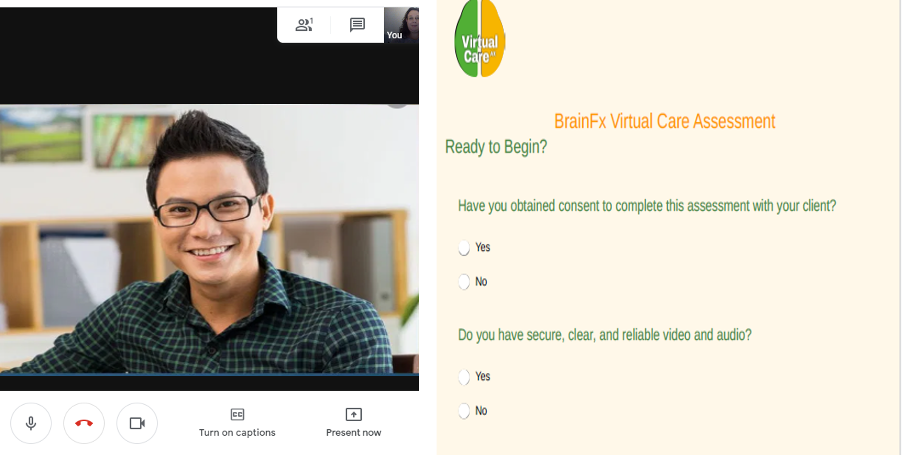 BrainFx SCREEN sample divided attention activity